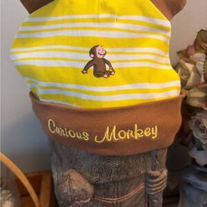 Curious George Curious Monkey ear Yellow Striped Kids Beanie